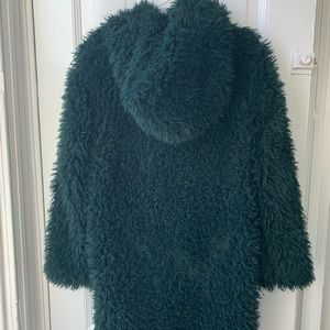 Furry Green Zara Jacket with Hood